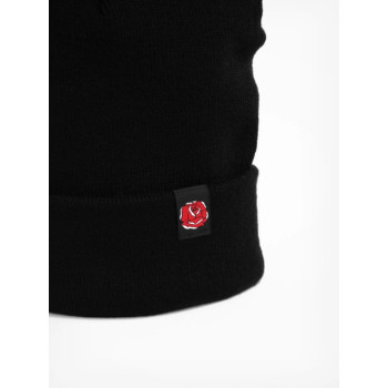CZAPKA BEANIE CZARNA RÓŻA
