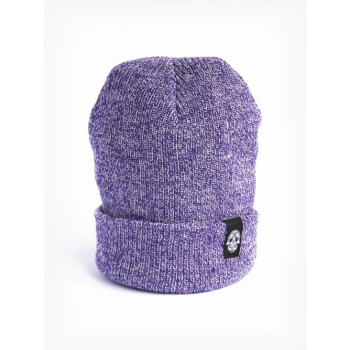 CZAPKA BEANIE MELANŻ FIOLET