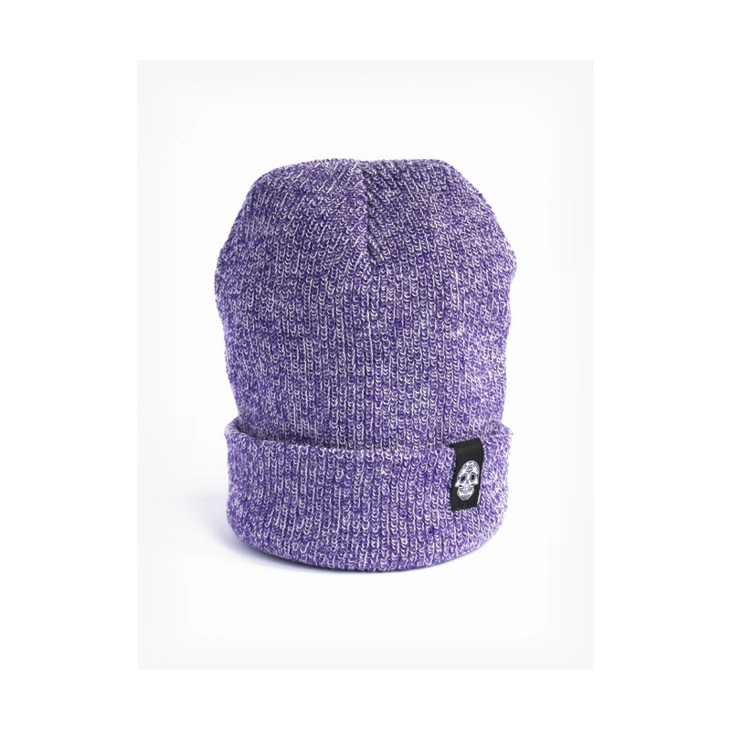 CZAPKA BEANIE MELANŻ FIOLET