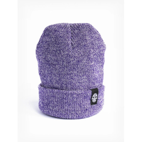 CZAPKA BEANIE MELANŻ FIOLET