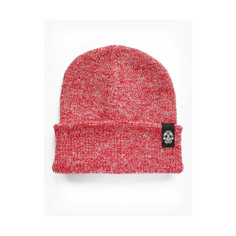 CZAPKA BEANIE MELANŻ CZERWONA