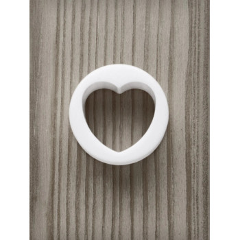 TUNEL CUT OUT HEART - BIAŁY
